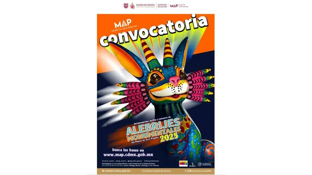 El Museo de Arte Popular de la Ciudad de México ha anunciado el 17° Desfile y Concurso de Alebrijes Monumentales para 2025./ MAP