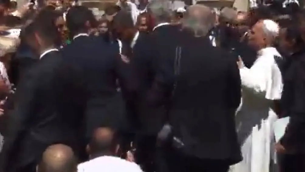 A pesar del impacto, el Papa mantuvo la calma y continuó con su agenda habitual | RS