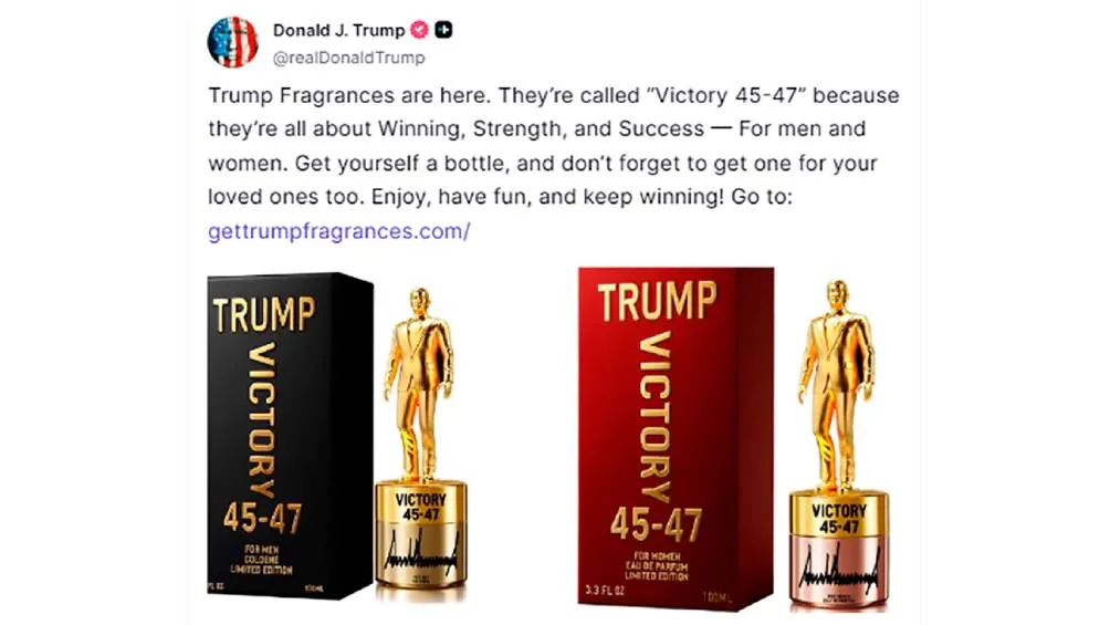 Ambas fragancias se presentan como productos de lujo y patriotismo. / X