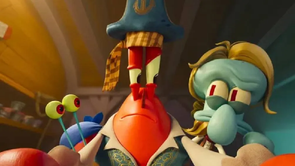 La cinta presenta a Bob Esponja en una nueva aventura de corte fantástico y humor marino. / X
