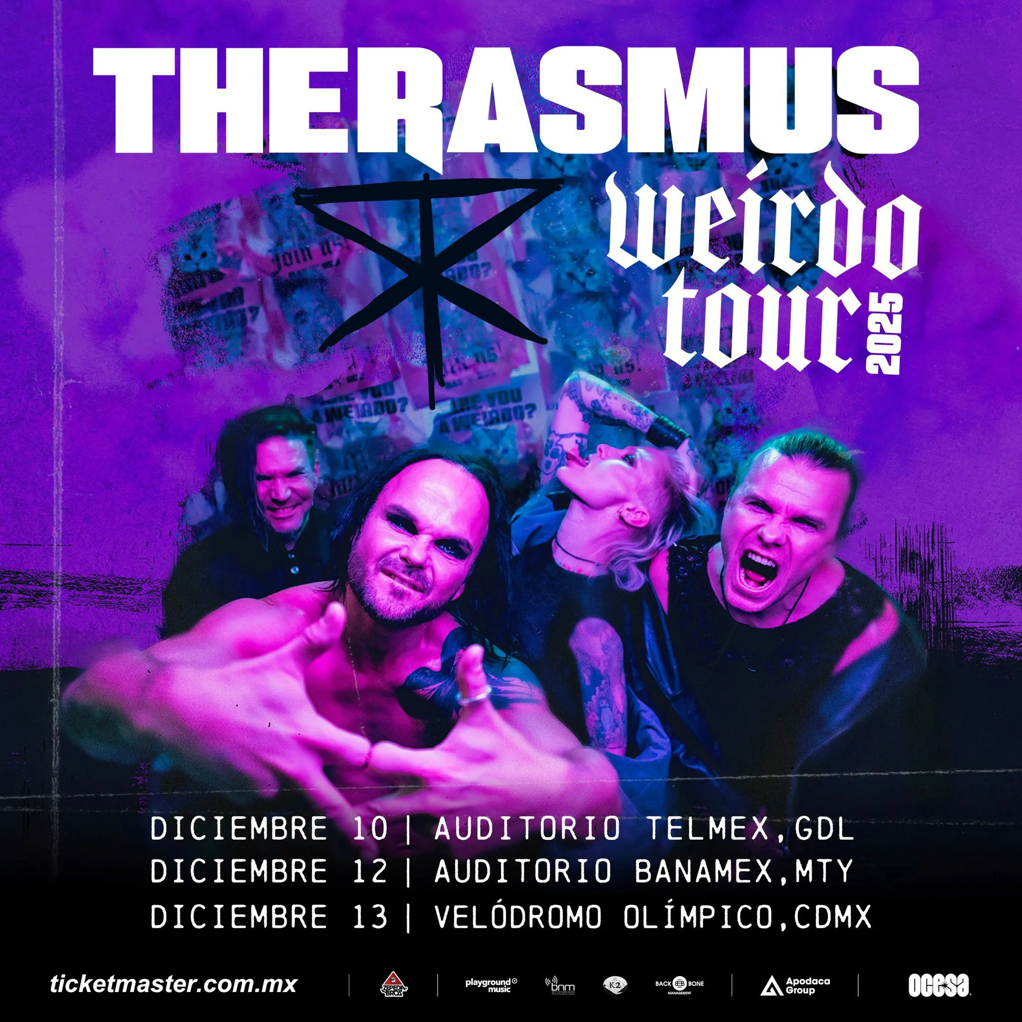 Solamente serán tres fechas para México / FB: @therasmusofficial