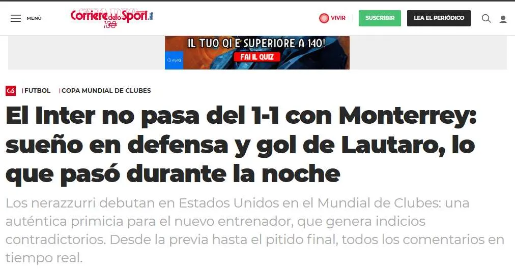 CAPTURA CORRIERE DELLO SPORT