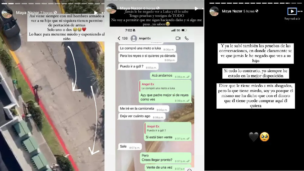 Maya presentó pruebas de que Santa Fe sí ve a su hijo cuando quiere / FB: @mayanazormaya