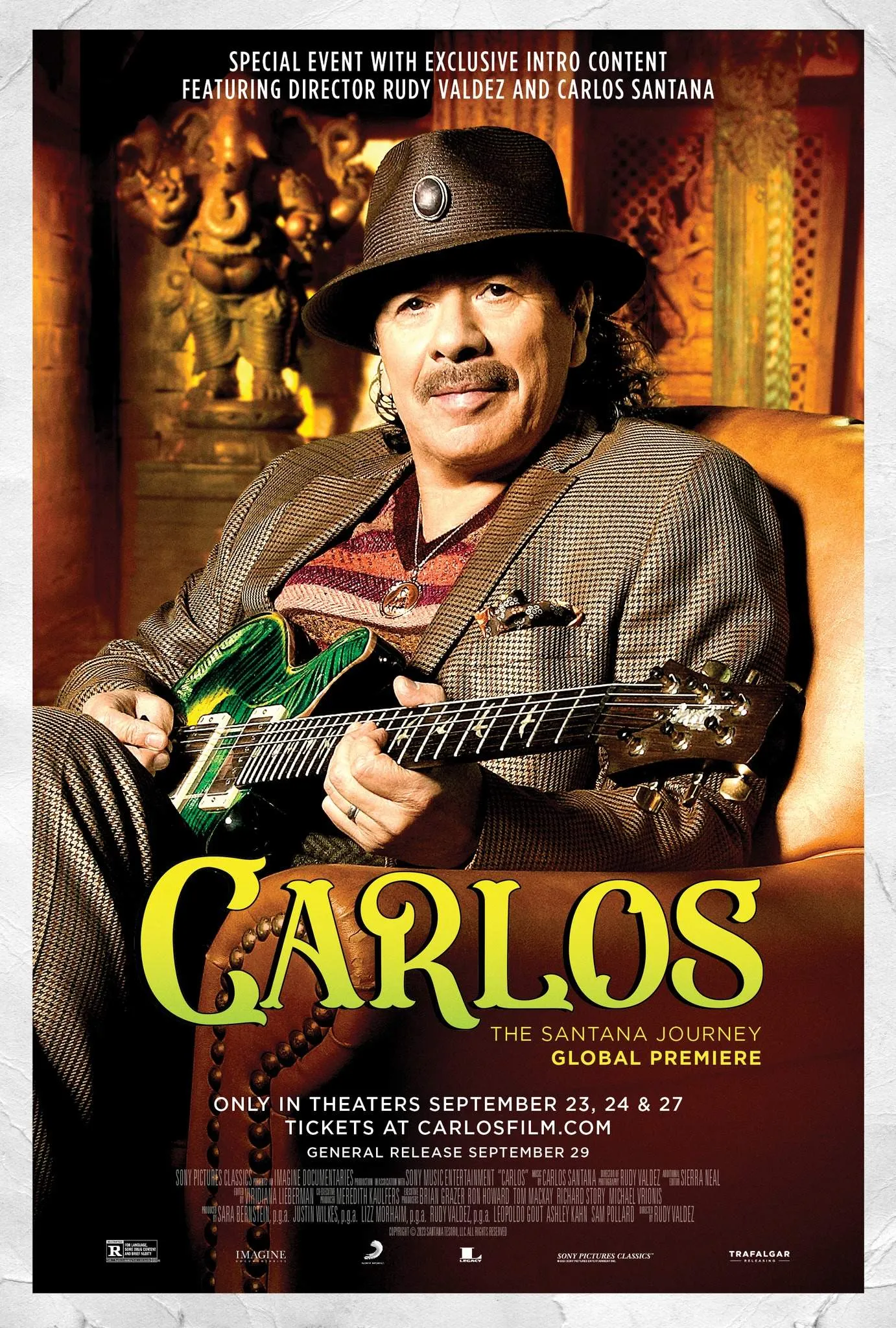 Santana hasta tiene su propio documental que recién se presentó / FB: @carlossantana