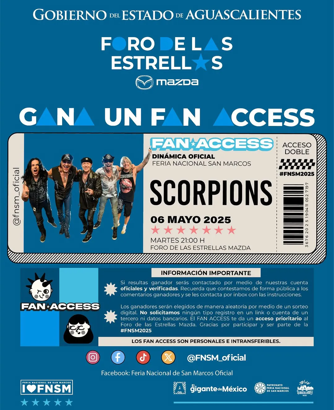 En Aguascalientes siguen regalando boletos para ver a la banda / Redes Sociales