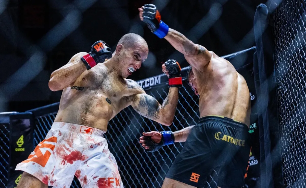 Combate entre Omar Botello y Luis Cerón I https://www.supremefightnight.com