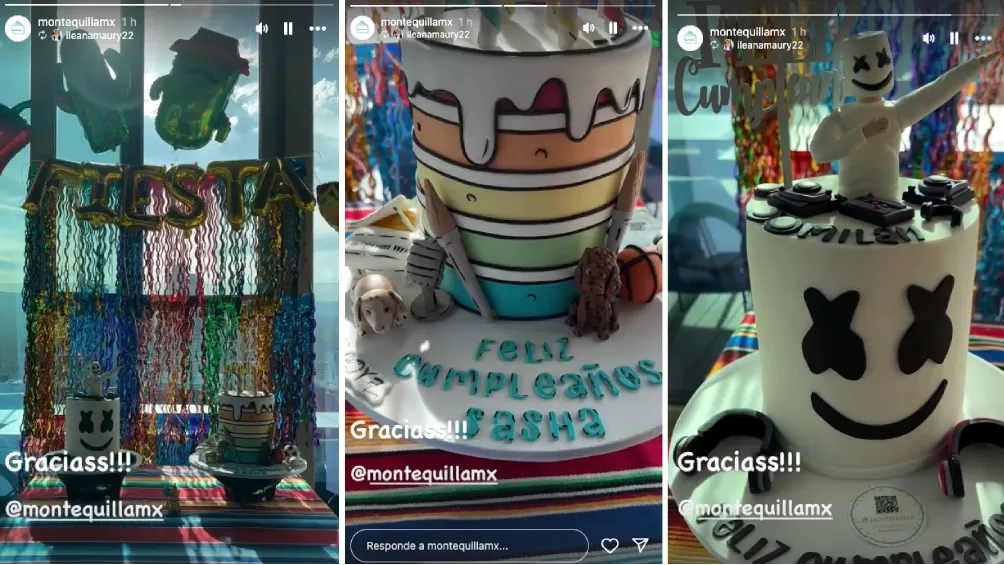 El festejo tiene toques mexicanos en la decoración / IG: @montequillamx