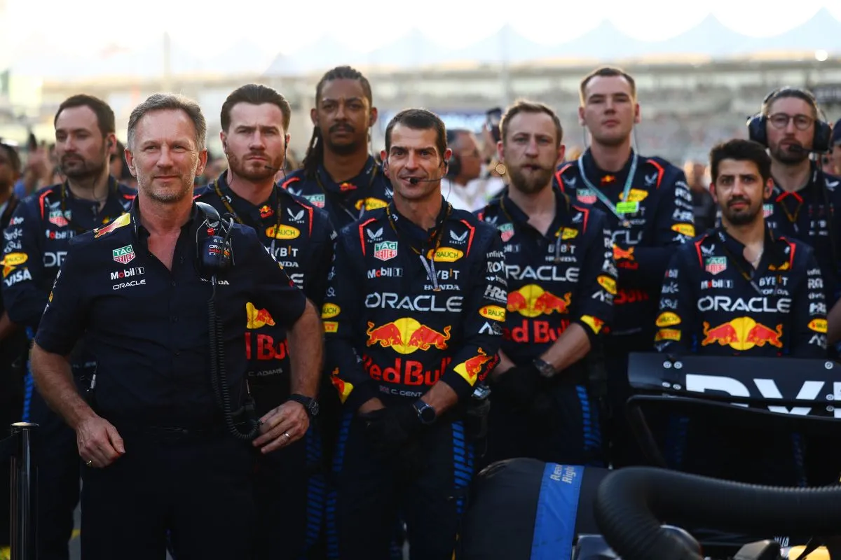 Christian Horner y el equipo de Red Bull