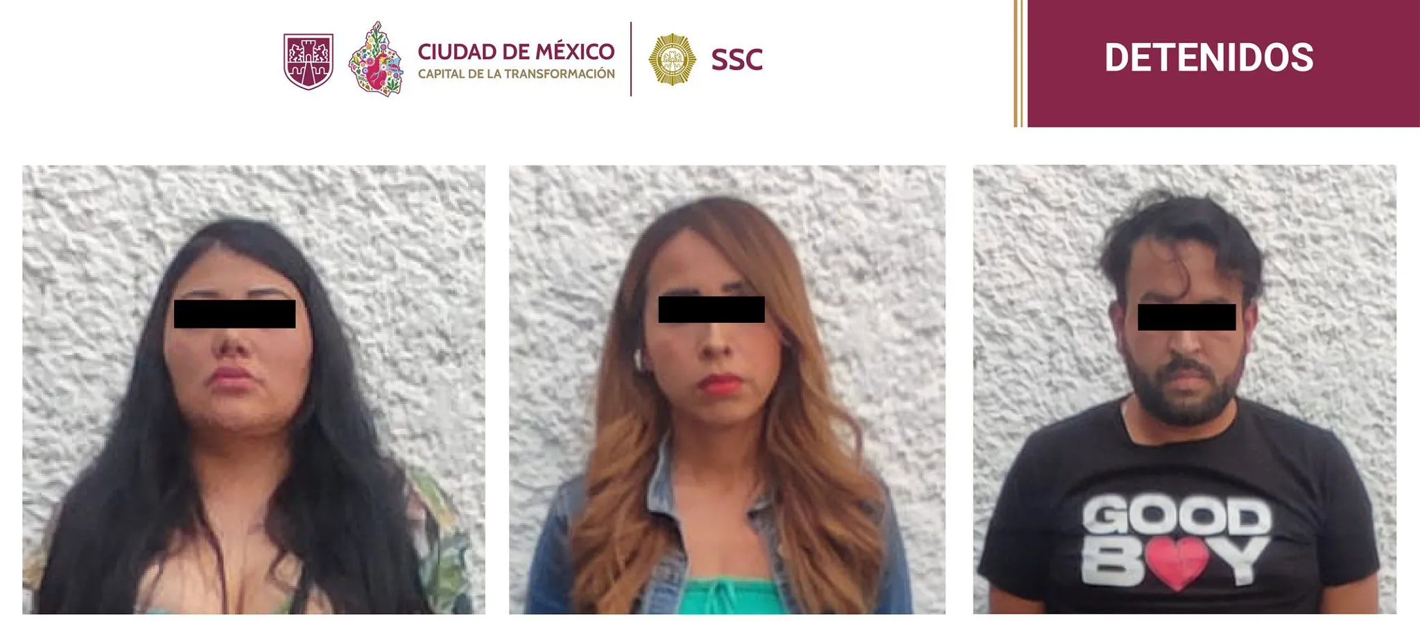 Dos mujeres y un hombre fueron detenidos por su presunta responsabilidad / Especial