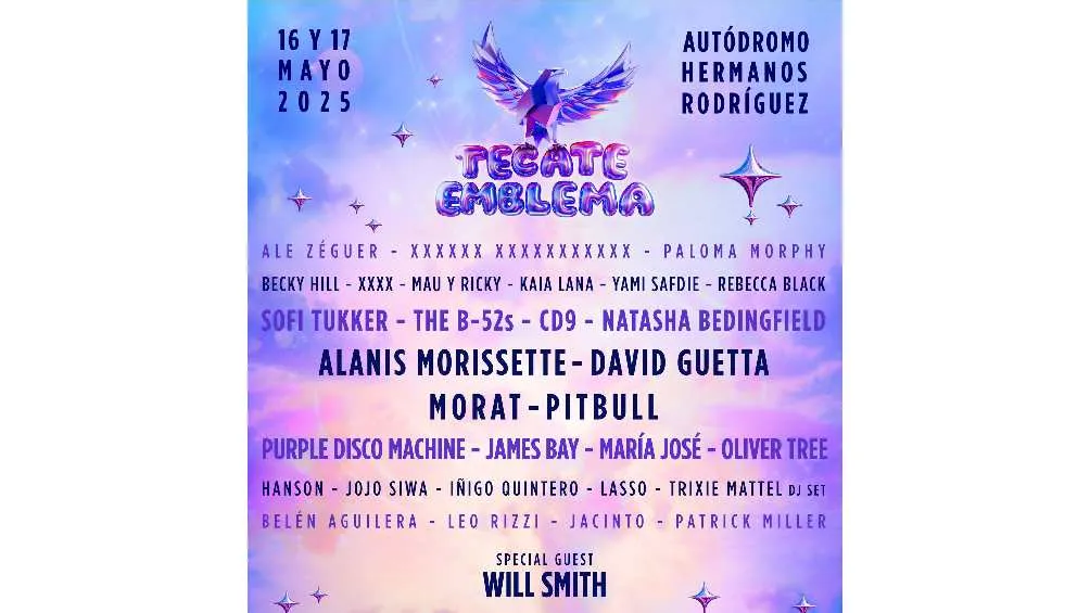 Este es el cartel revelado para la edición 2025 del Emblema/IG: @tecate_emblema