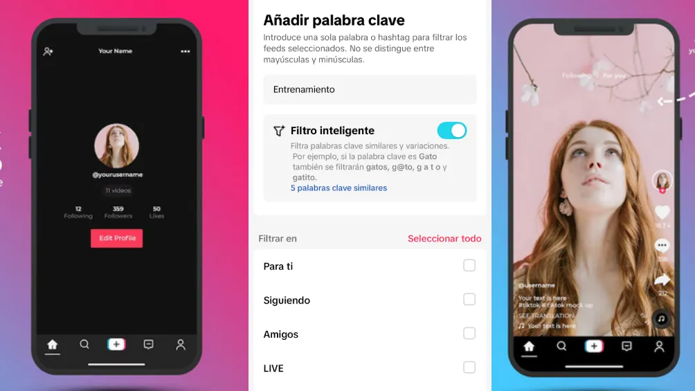 Se podrán poner palabras claves para ver en el Feed / Redes Sociales
