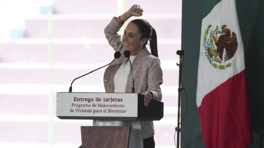 La Presidenta Claudia Sheinbaum también anunció aranceles de México a Estados Unidos/AP