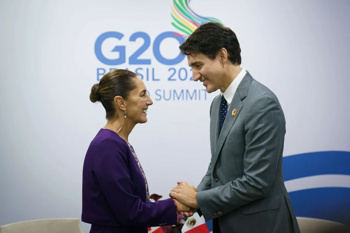 Claudia Sheinbaum y Justin Trudeau / Embajada de Canadá en México