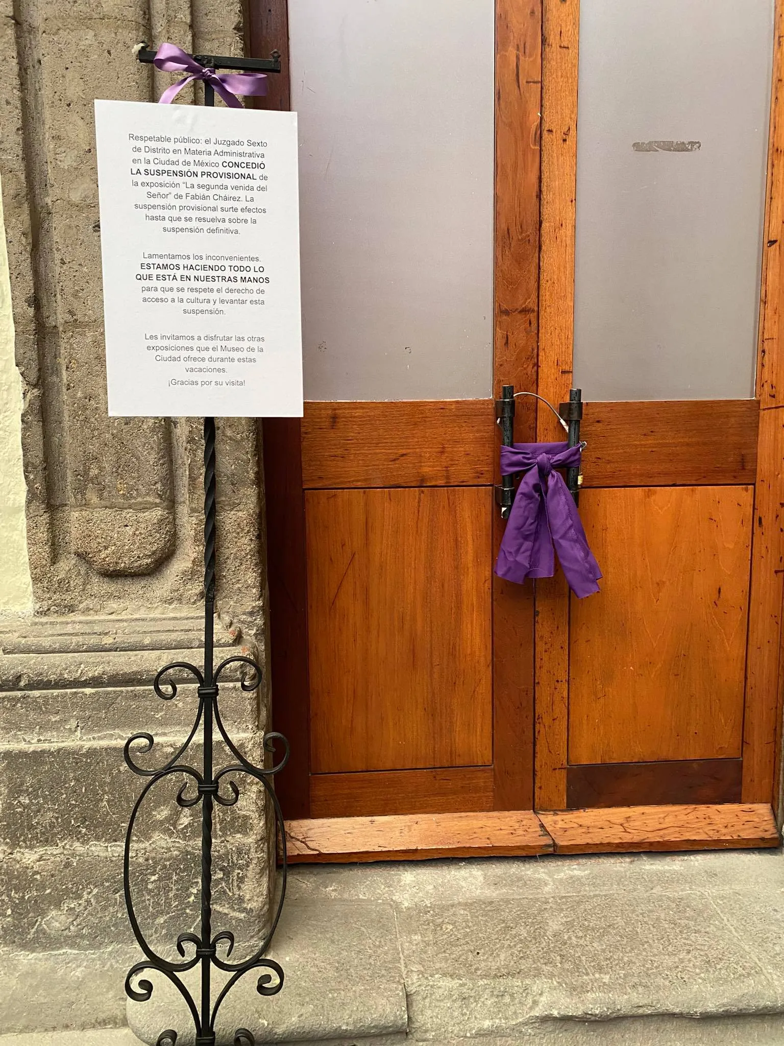 El Museo de la CDMX cerró sus puertas a la exposición por órdenes de un juez / Redes Sociales