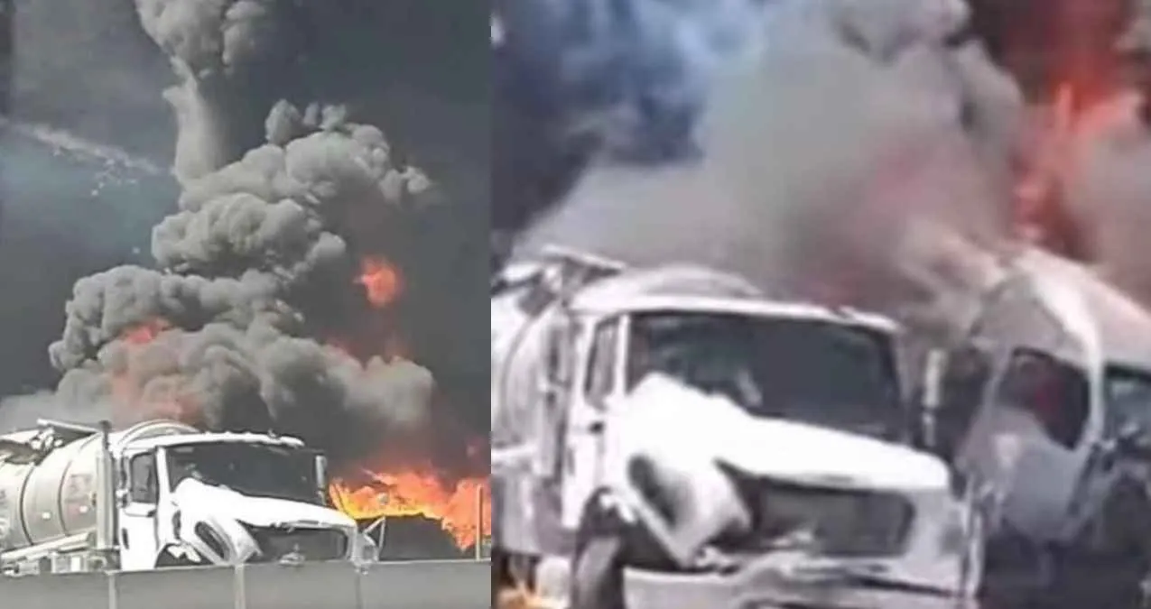 Explosión de pipa causó caos en la autopista el día de hoy / Vox Populli