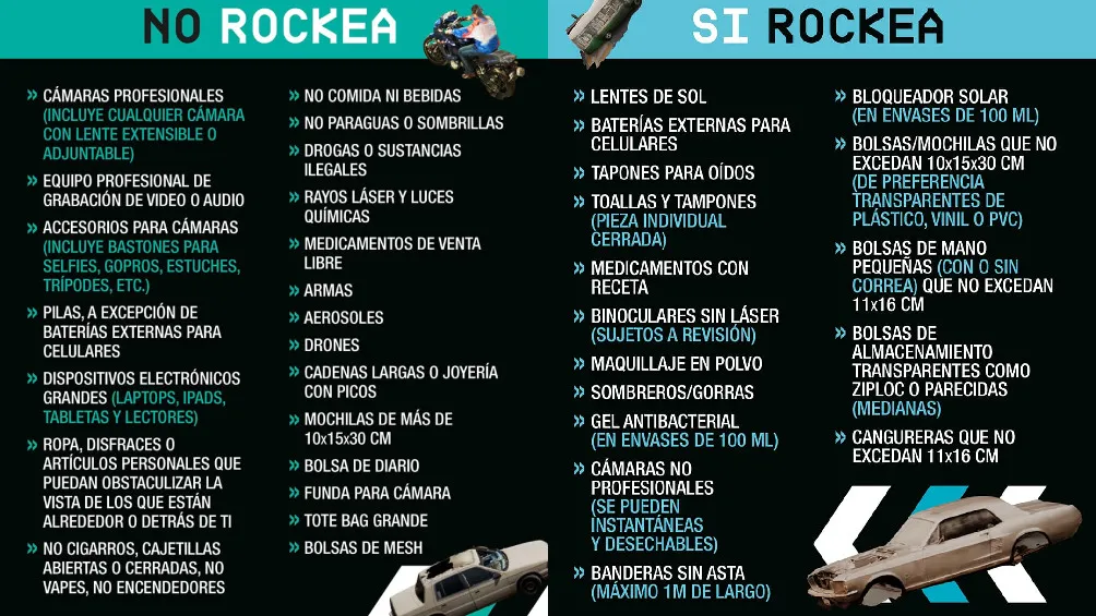 Checa la lista para que no tengas problemas al entrar / FB:@festivalvivelatino