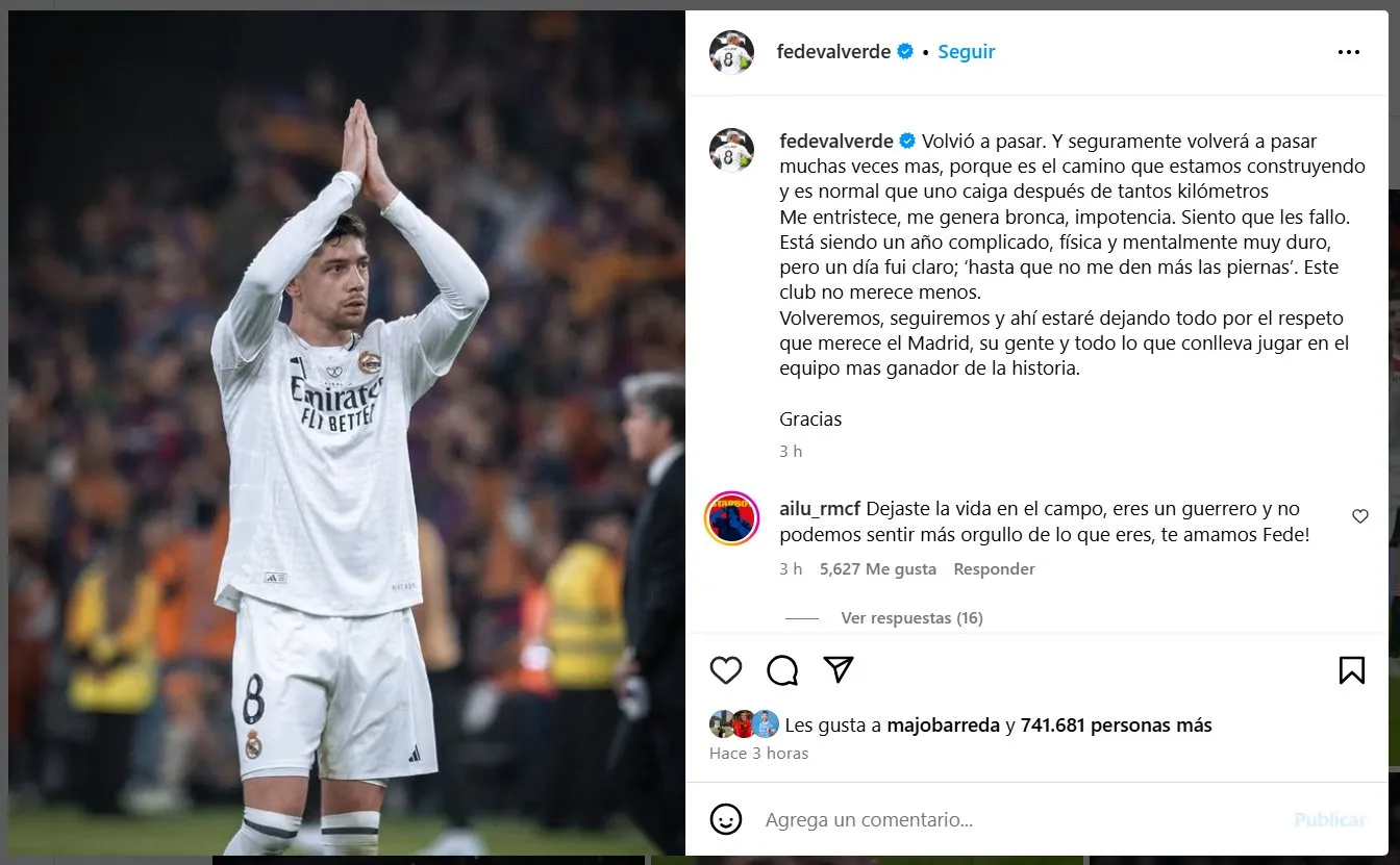 Así fue el mensaje de Valverde tras la derrota ante Barcelona