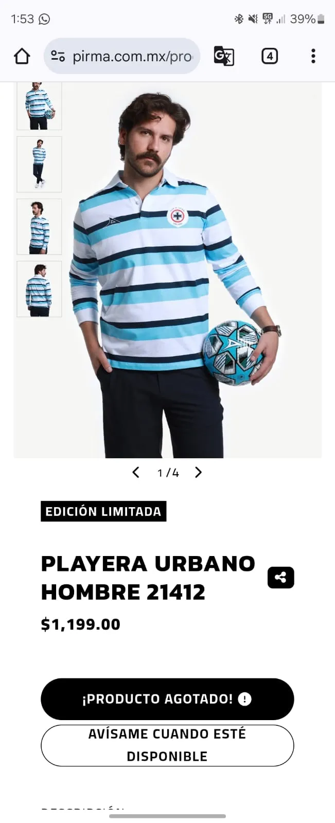La página anunció que las playeras se agotaron en cuestión de casi dos horas