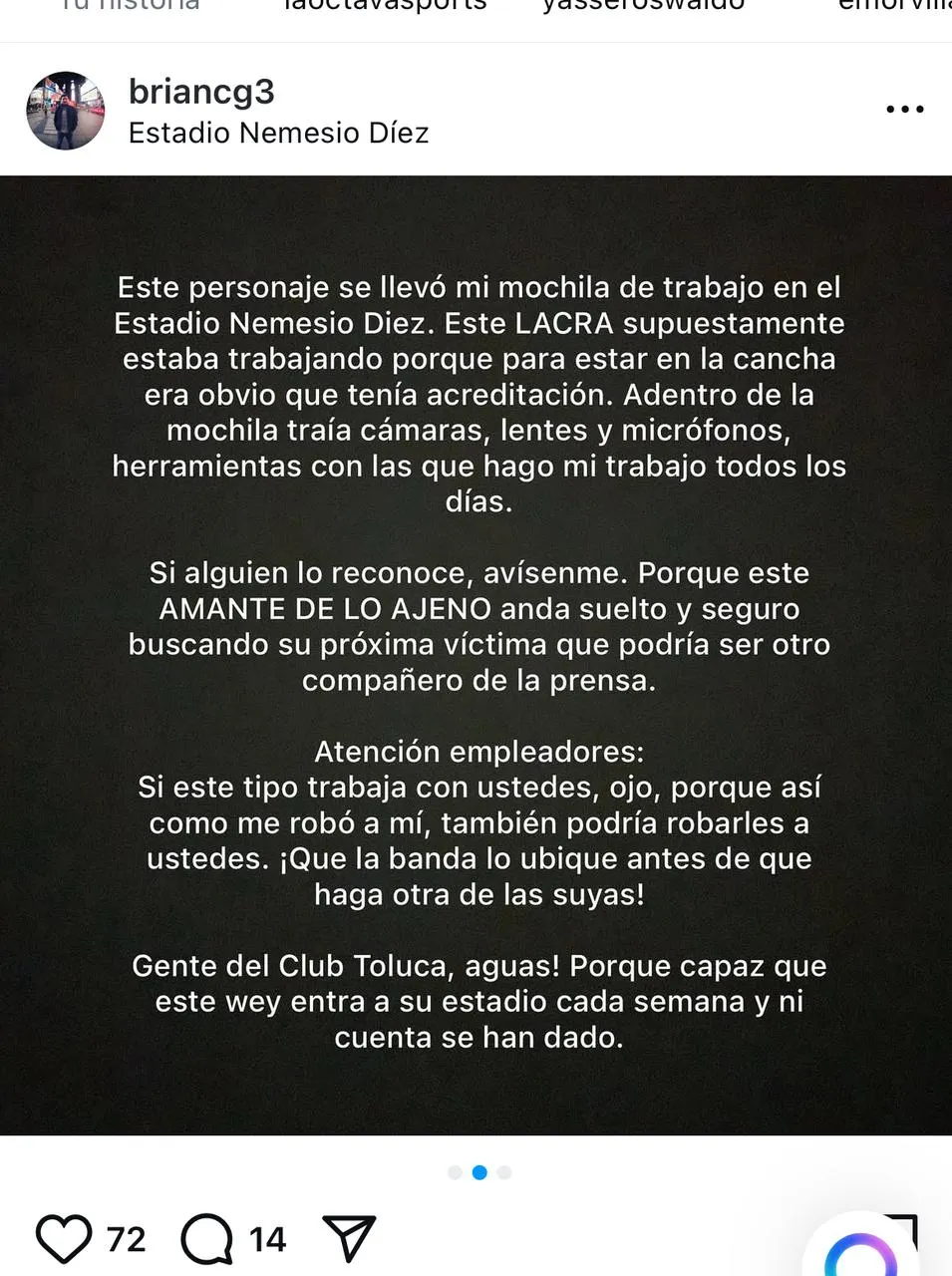 Así fue la denuncia por redes sociales