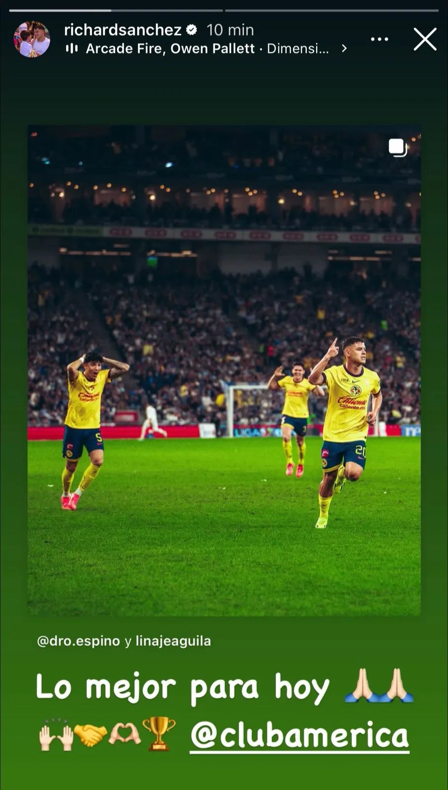 Así fue el mensaje de Richard Sánchez