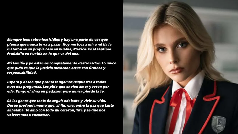 Esta fue la historia en Instagram que compartió la actriz argentina/X