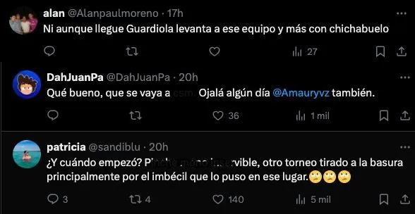 La afición no lamentó la salida de Espinoza