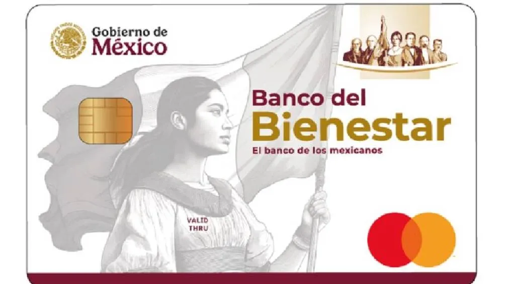 El nuevo modelo de la tarjeta presenta una imagen renovada que muestra a una mujer indígena sosteniendo el asta de la Bandera de México. / Programas para el Bienestar