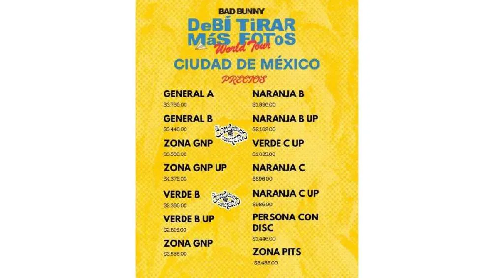 Es importante destacar que estos precios no son oficiales, por lo que podrían cambiar/X