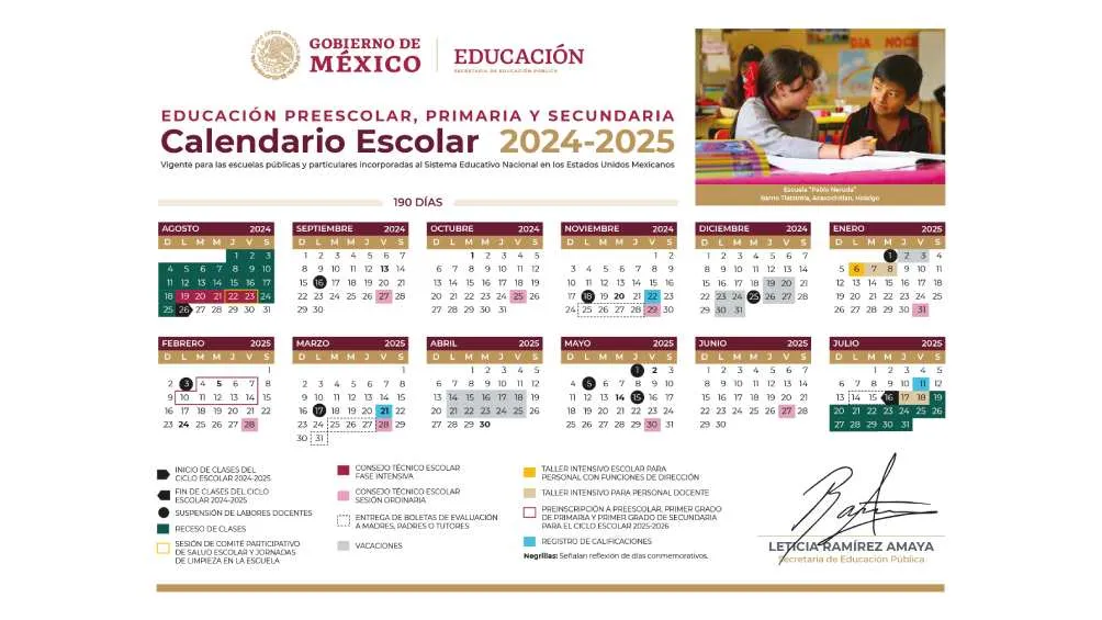 En el calendario de la SEP el viernes 2 de mayo está marcado con clases/SEP