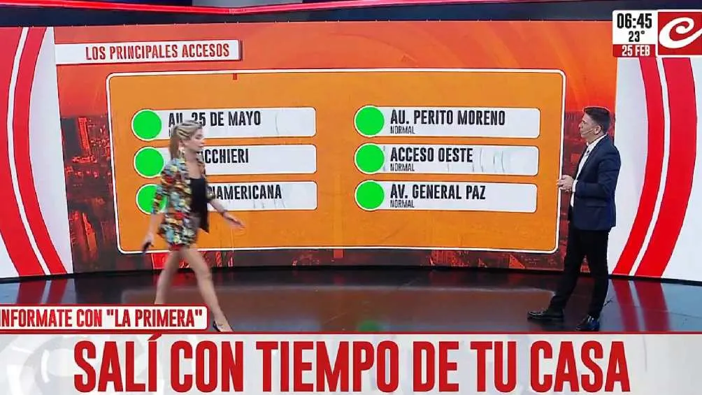 La conductora decidió abandonar el set al aire/X