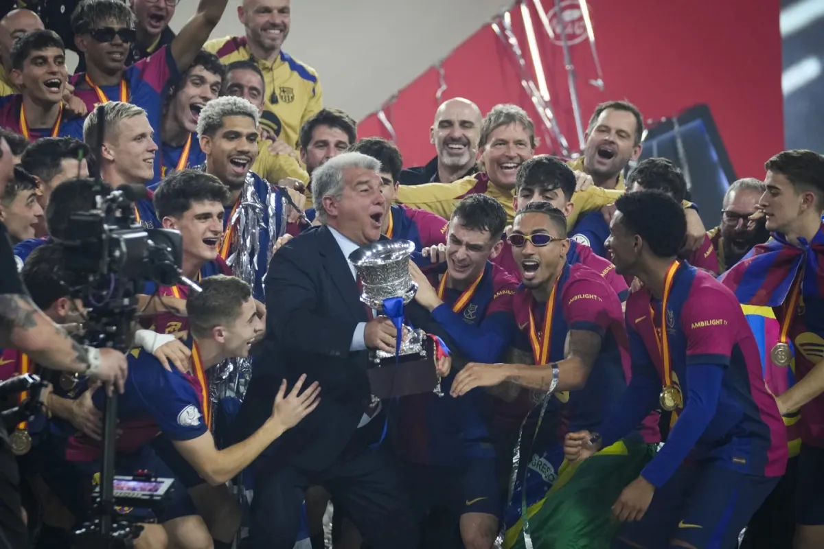 Laporta festejando | AP