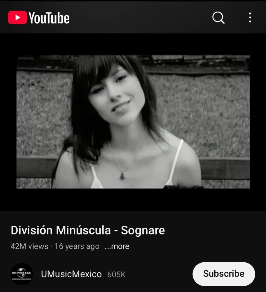 Miroslava aparece en el video de Sognare