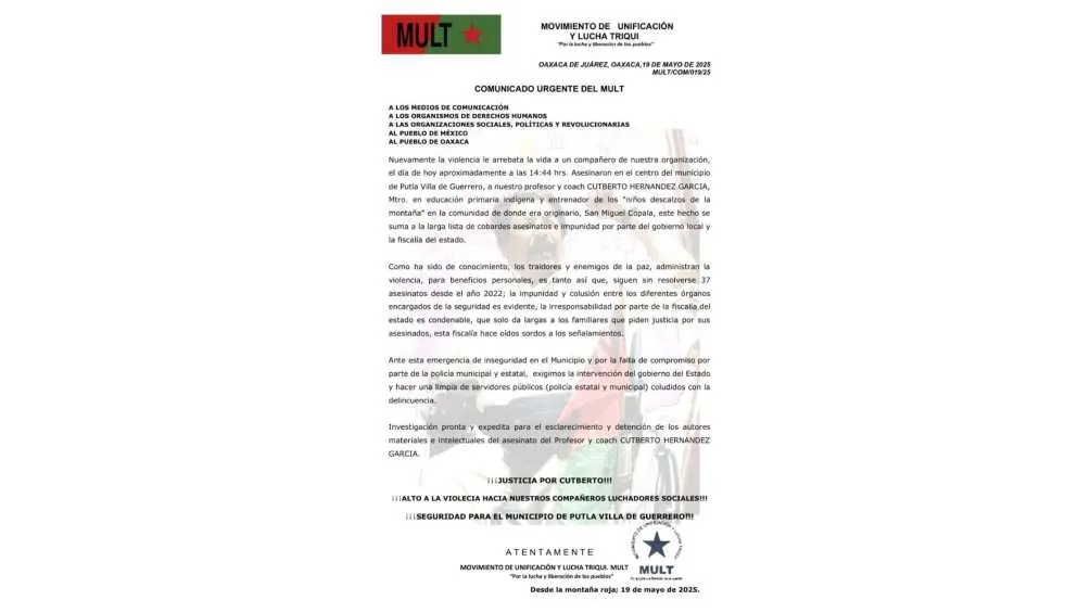 La comunidad pide una alto a la violencia y acusa a las autoridades de ser cómplices/X