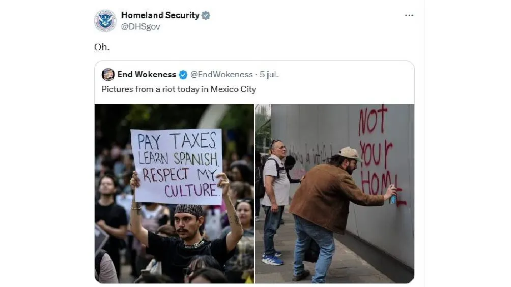 Hubo un segundo tuit con un breve, pero sarcástico mensaje/X