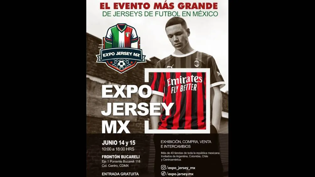 La cita es el 14 y 15 de junio y la entrada es greatuita/IG: @expo_jersey_mx