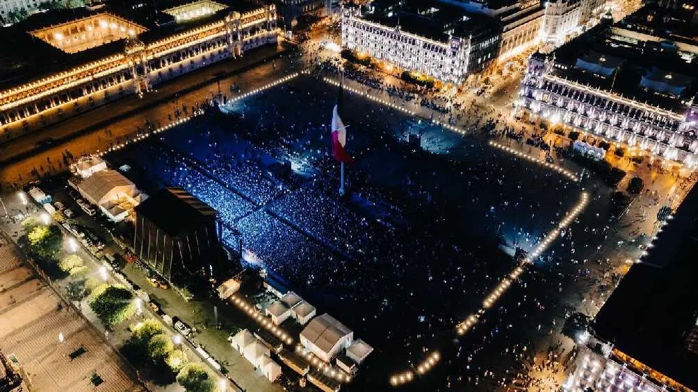 Fueron más de 80 mil personas las que asistieron al Zócalo de la CDMX/X: @FitoPaezMusica