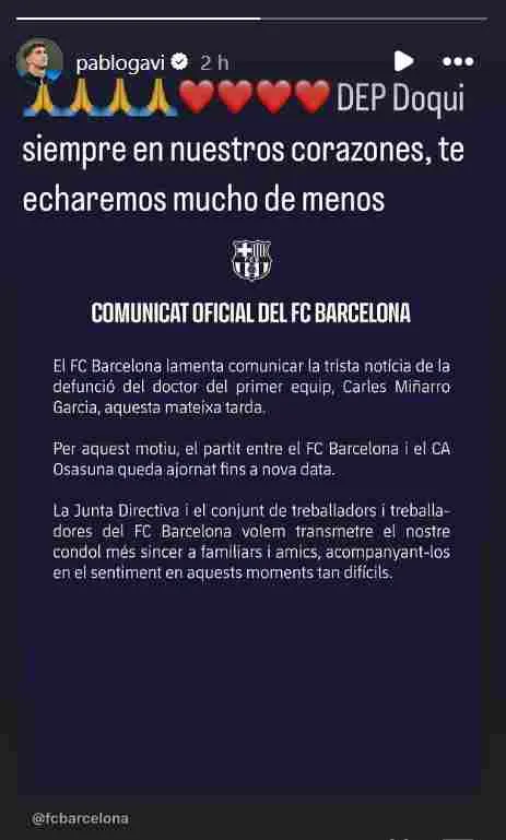 Así fue el mensaje de Gavi