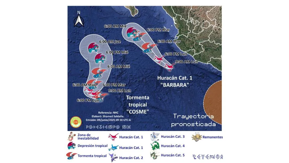También se vigila la tormenta tropical Cosme/X
