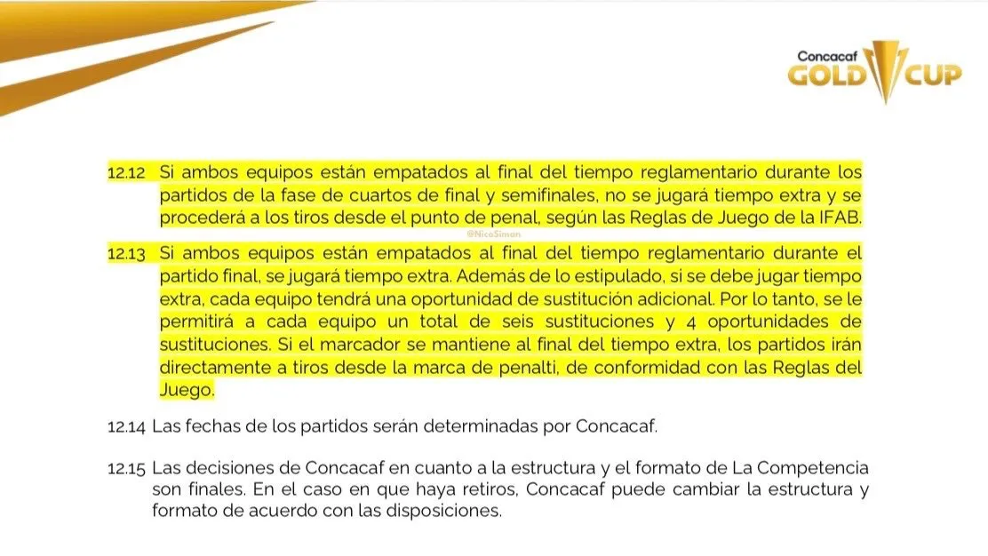 Los apartados 12.12 y 12.13 estipulan lo siguiente | CAPTURA DE PANTALLA
