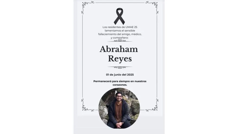 Luis Abraham, originario de Chihuahua, se graduó en 2023 como médico cirujano partero y recientemente se había mudado a Monterrey para cursar su especialidad en cardiología/Redes Sociales