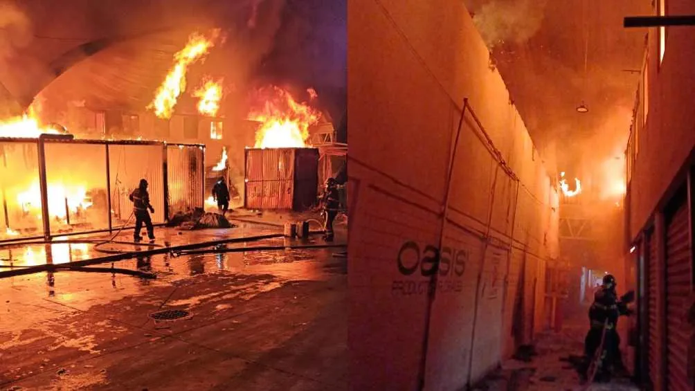 Fueron cinco las bodegas afectadas por el fuego/X