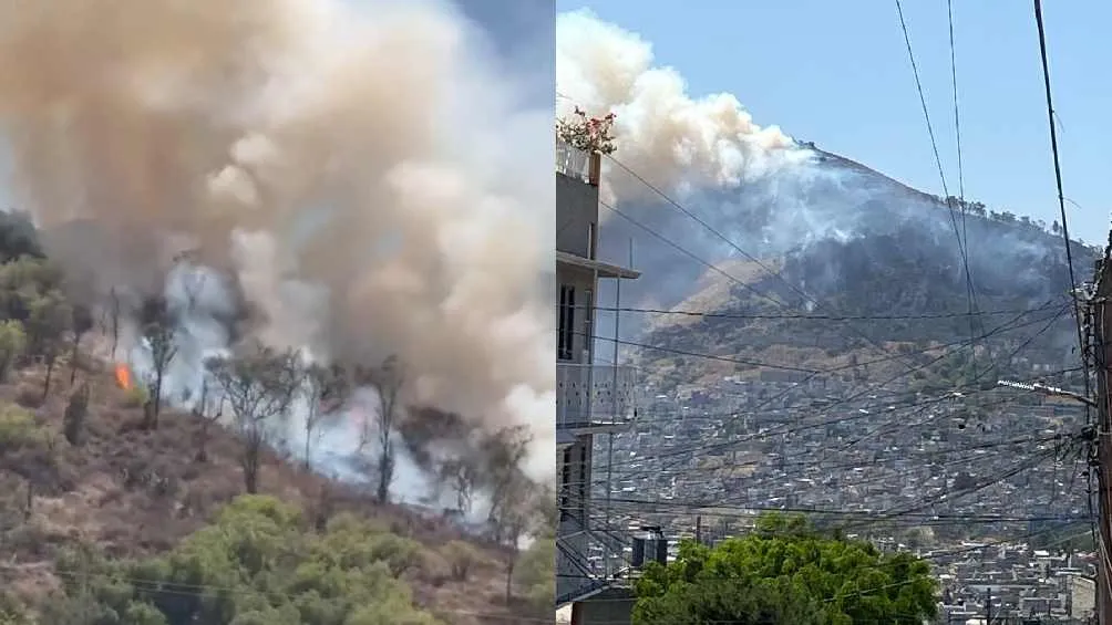 Primero se reportó un incendio en el Cerro del Tepeyac/X