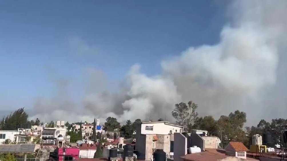 El otro incendio se dio cerca del Lago de Texcoco/X