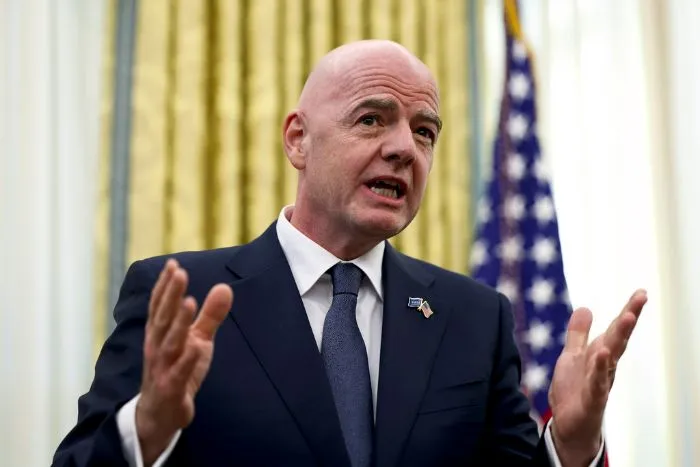 Infantino en su visita a la Casa Blanca
