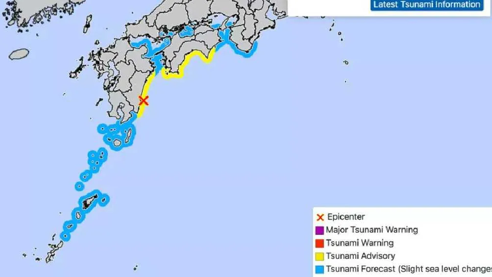 El temblor provocó alerta de tsunami/X