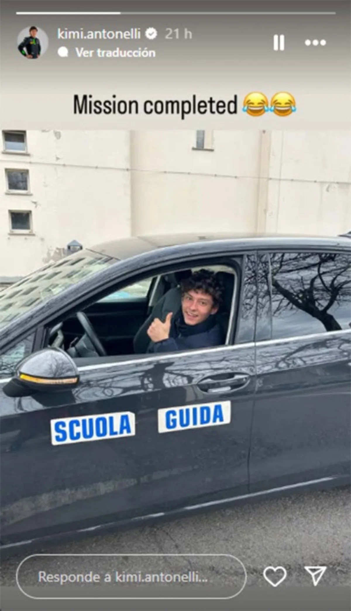 La foto de su licnecia | @kimi.antonelli