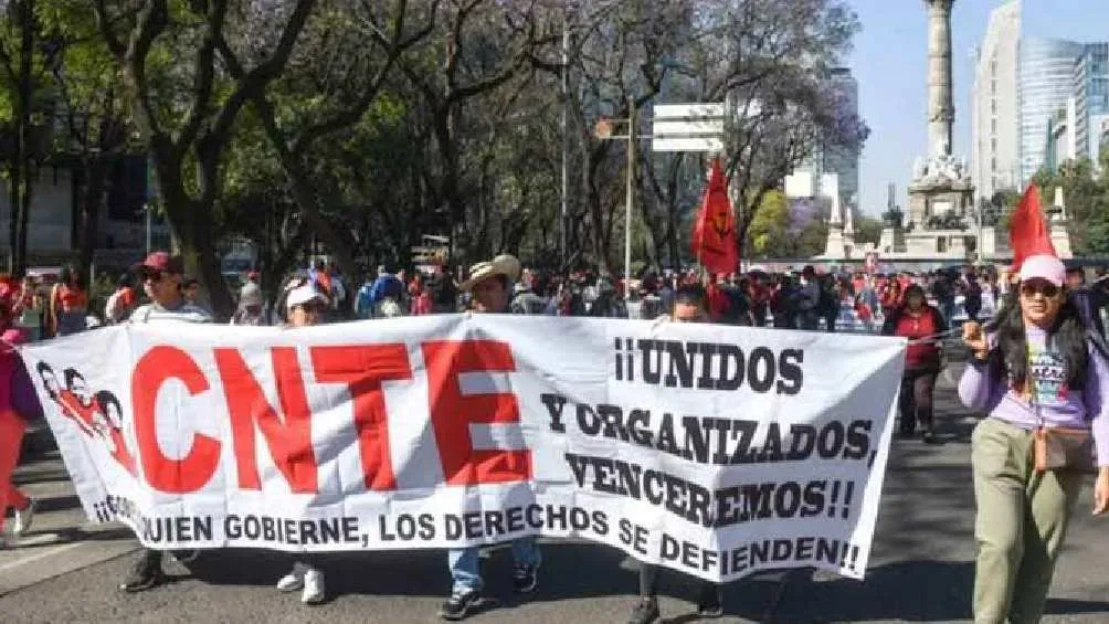 Maestros de la CNTE exigen mejoras en sus condiciones laborales/X