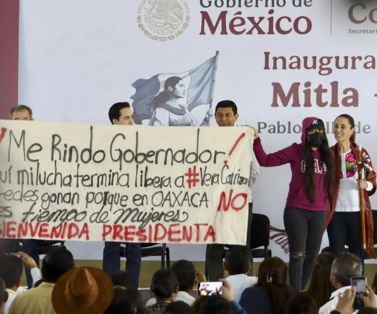 María Elena irrumpe evento de Claudia Sheinbaum / Cuartoscuro