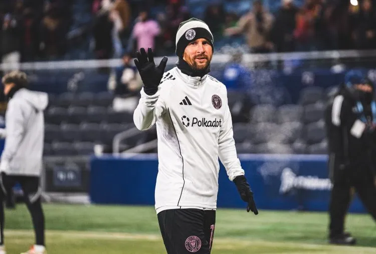 Messi en el partido ante Sporting Kansas City