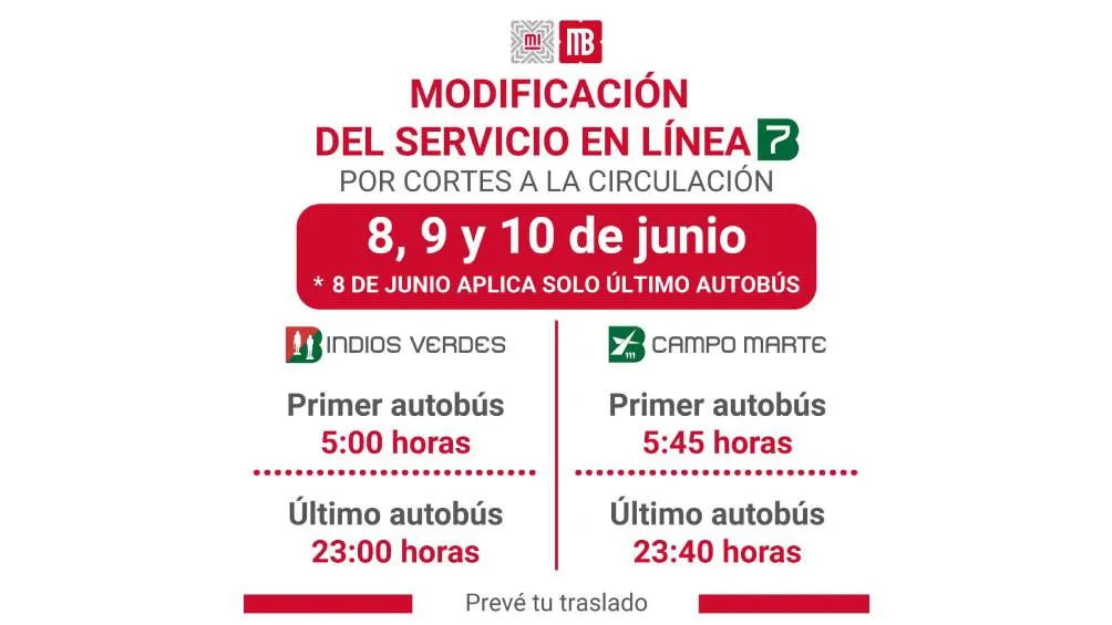 Así lo confirmó con este mensaje en redes el Metrobús/X